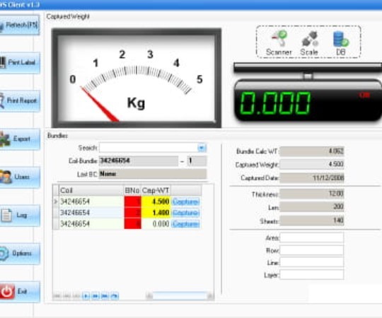 Connection with weight scale and scanner