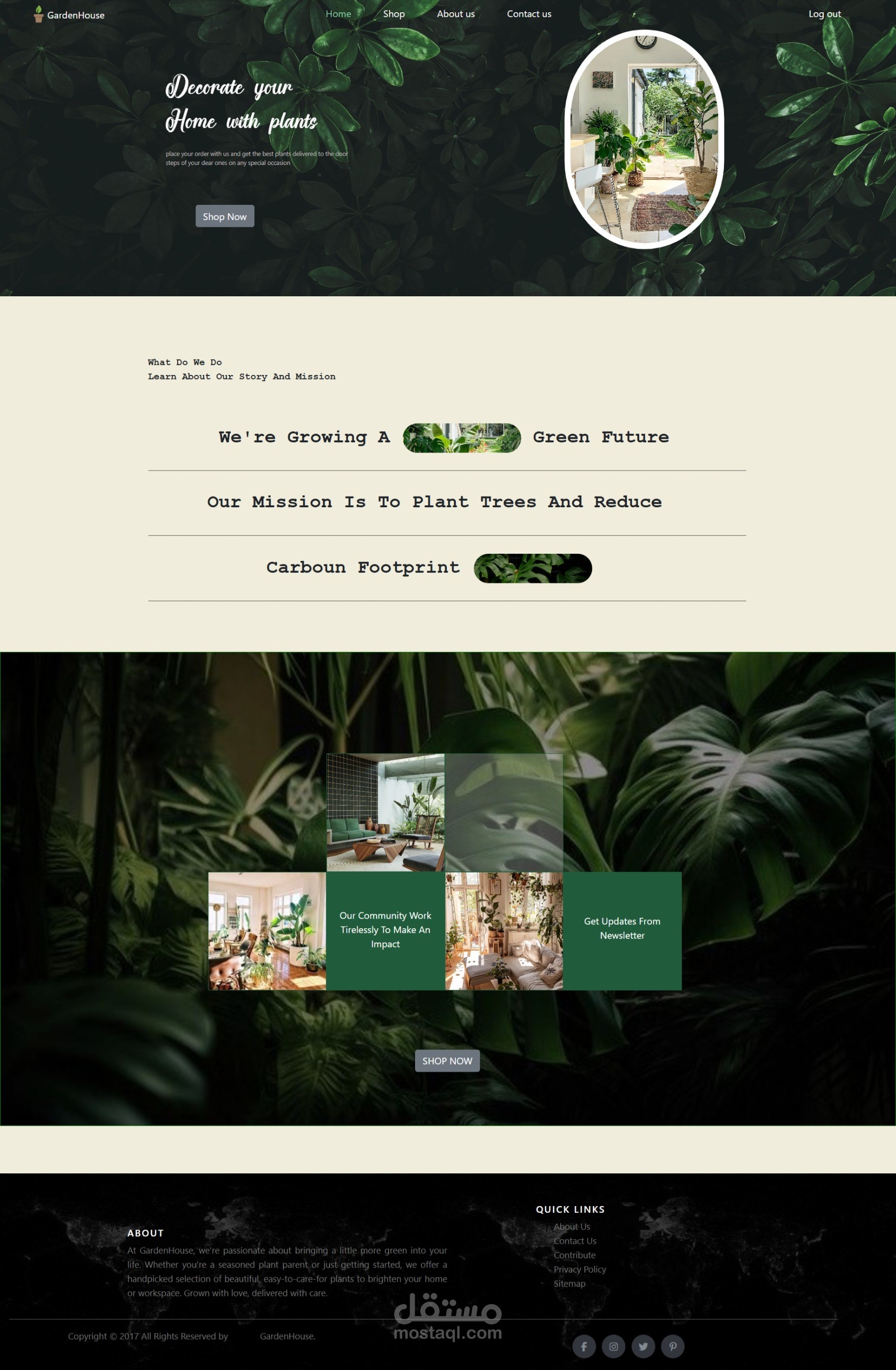 Plants website store