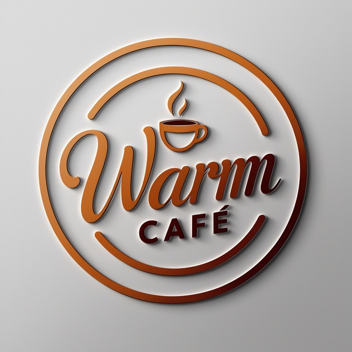 تصميم شعار لمقهى warm cafe