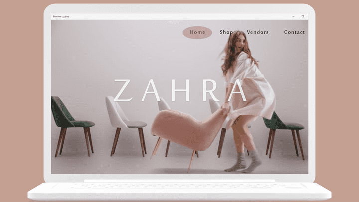 Zahra furniture website