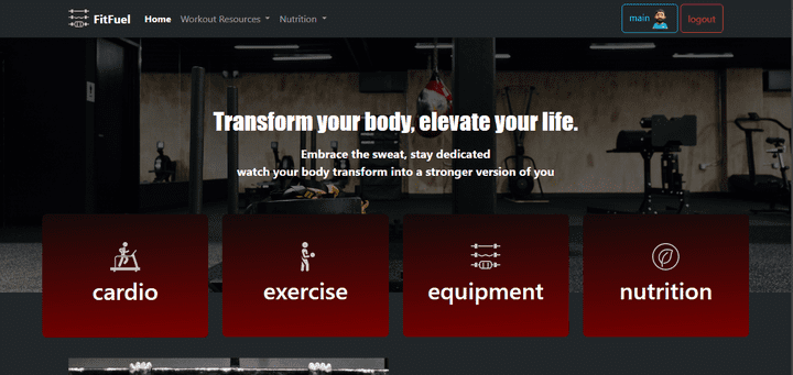 Fitness Application (Angular)