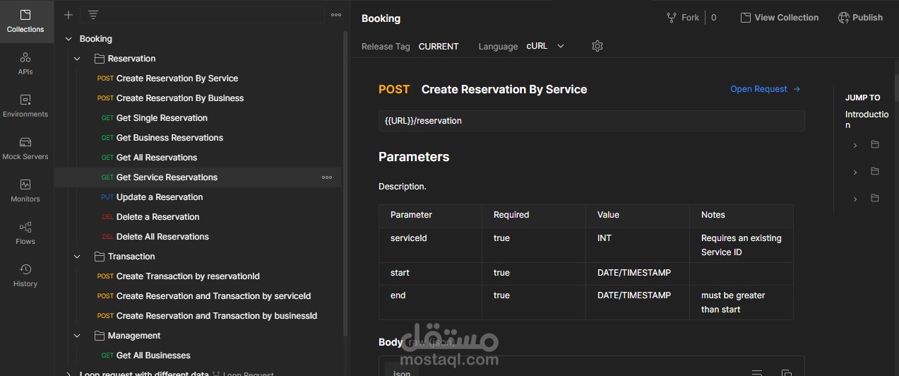 Booking Server