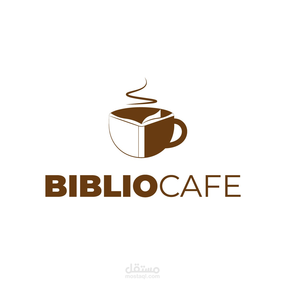 تصميم شعار لمقهى لعشاق الكتب "BiblioCafe"