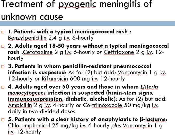 Approach to patient with Meningitis