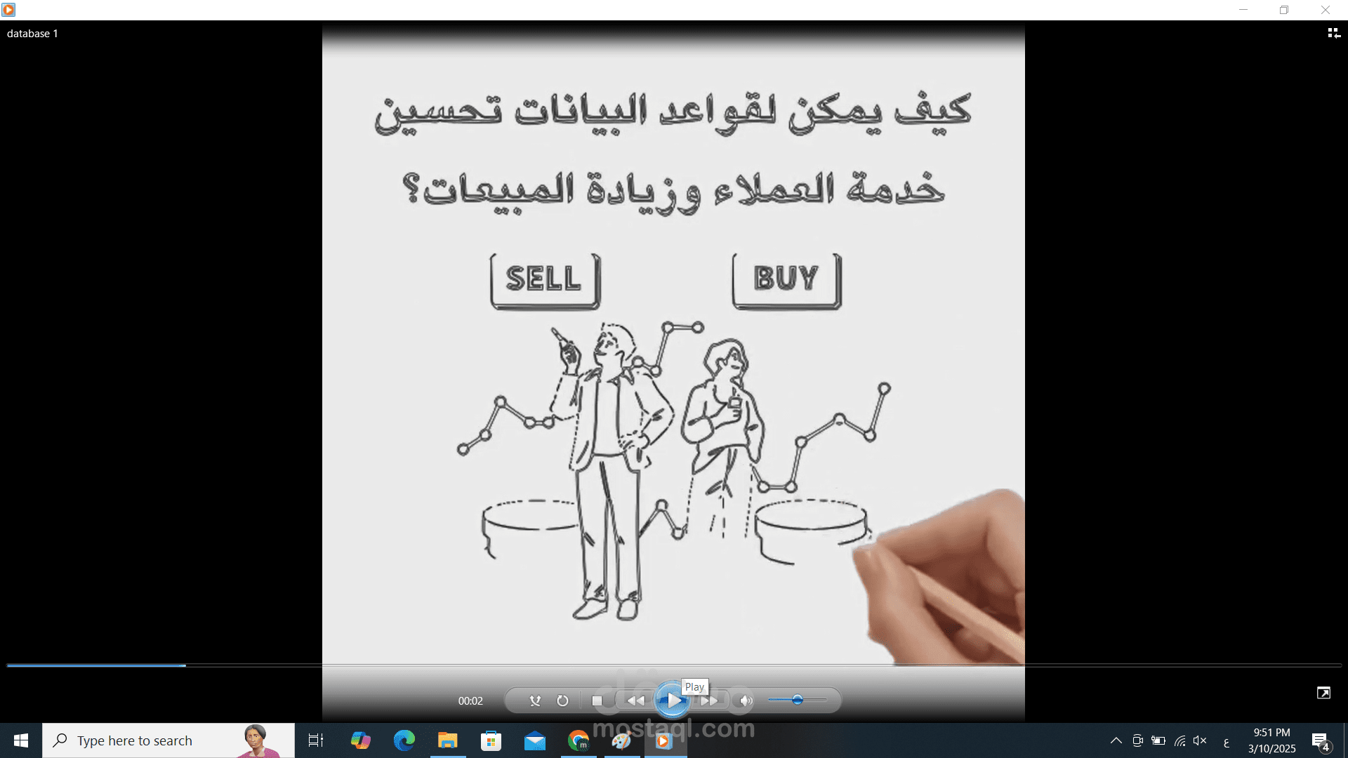 فيديو وايت بورد عن قواعد البيانات