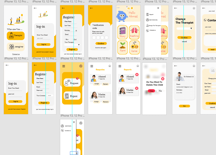 ui for adhd children application