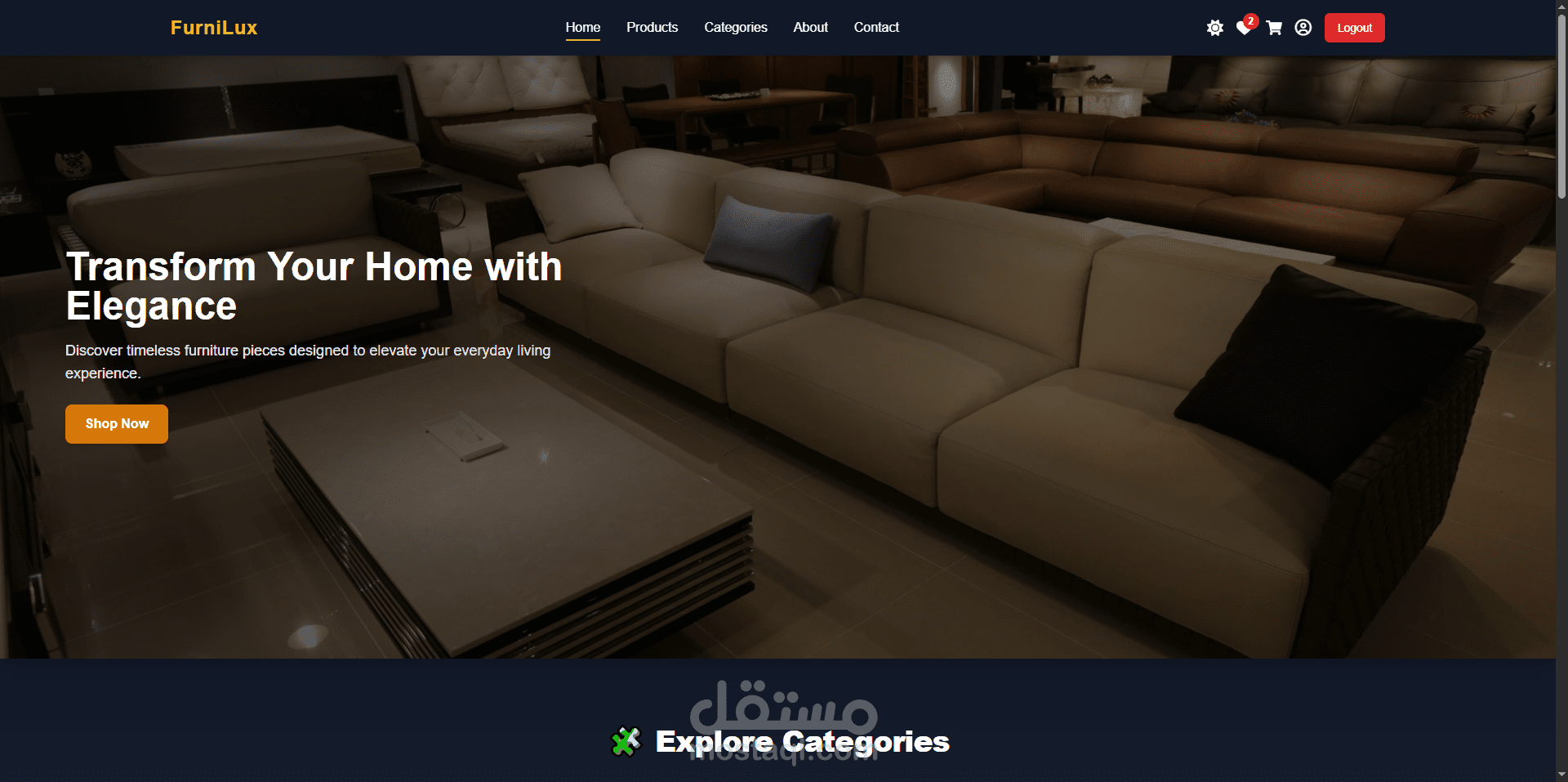 Furniture E-Commerce | موقع لبيع الاساس المنزلى