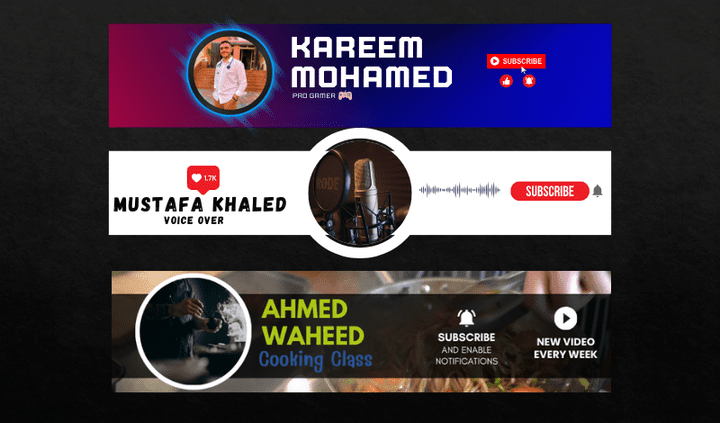 تصميم غلاف لقناتك على اليوتيوب youtube banner