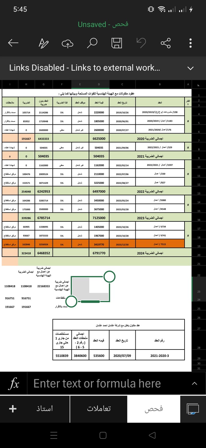 مراجعه حسابات شركات المقاولات والتوريدات