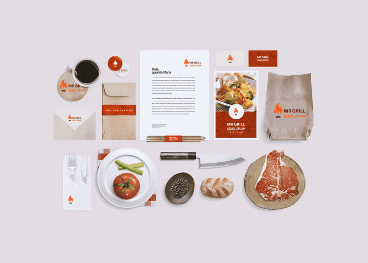 MR Grill " logo &visual identity "