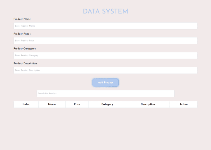 CRUD System