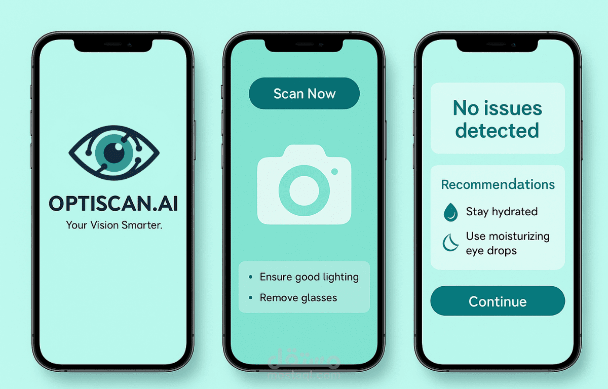 AI Eye Scan App Interface Design