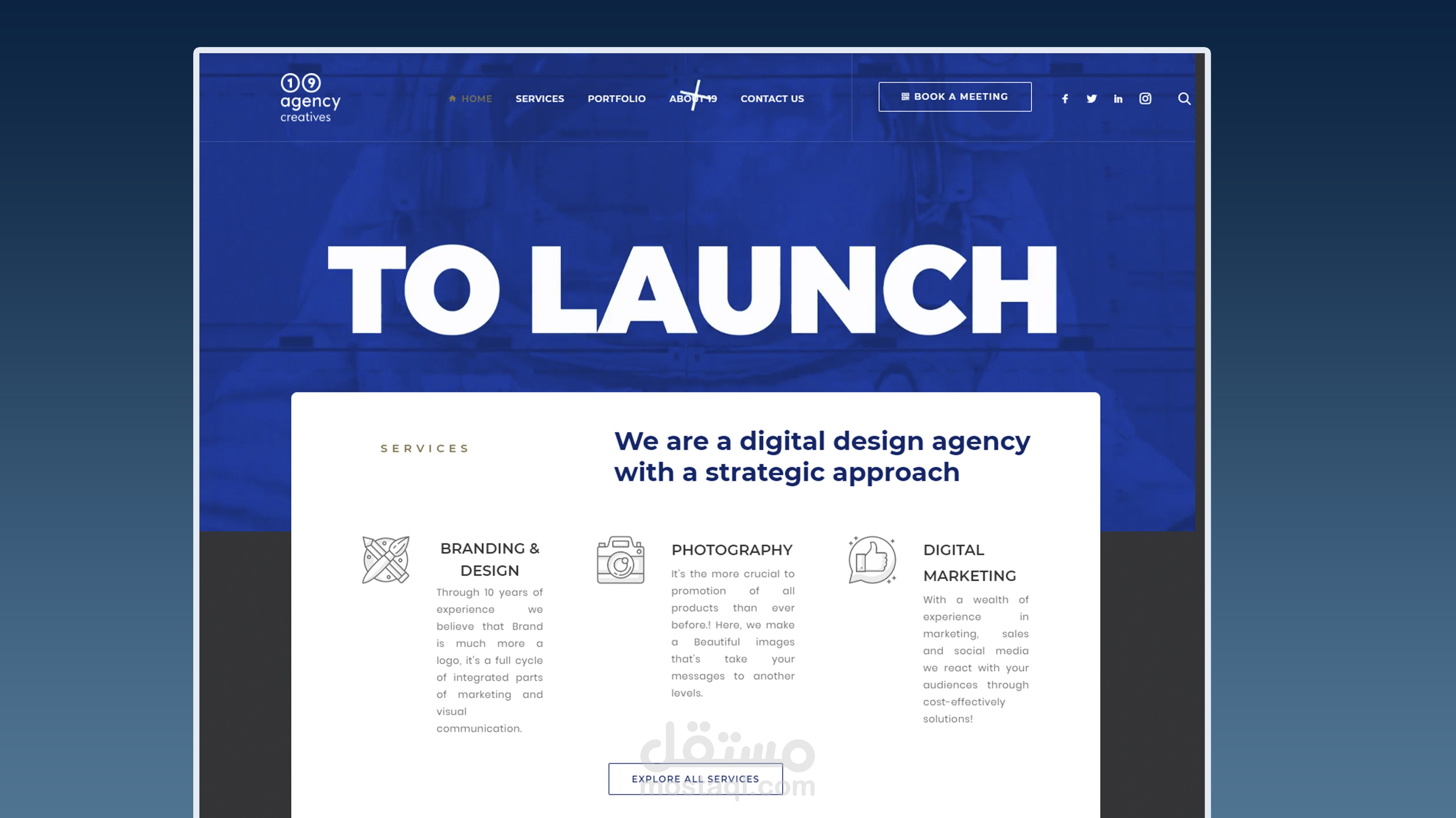 Website for 19agency company