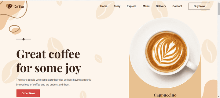 موقع مقهي (Coffee Shop Website)