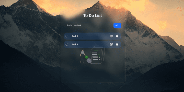 موقع قائمة المهام التفاعلي – To-Do List Website