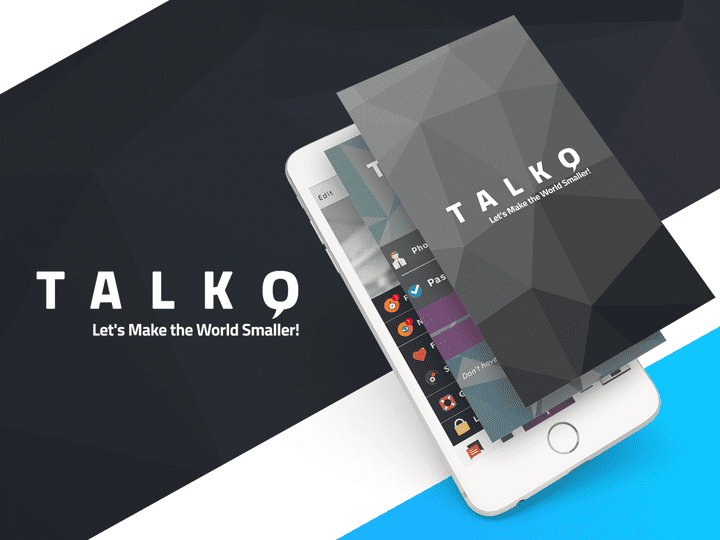 واجهة تطبيق TALKO  للشات  UI design