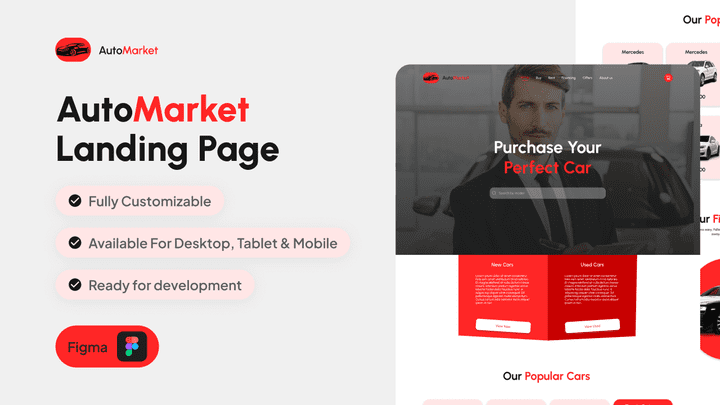 Automarket landing page