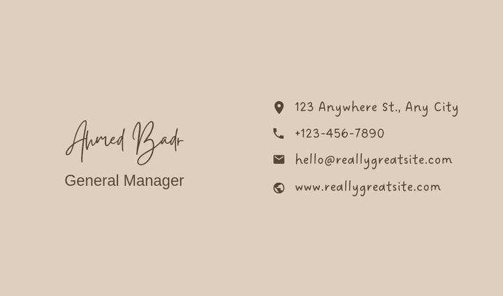 تصميم business card