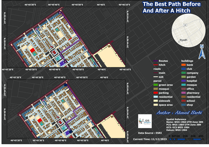 التحليل الشبكي لشبكة الطرق داخل بيئة نظم المعلومات الجغرافية (GIS)