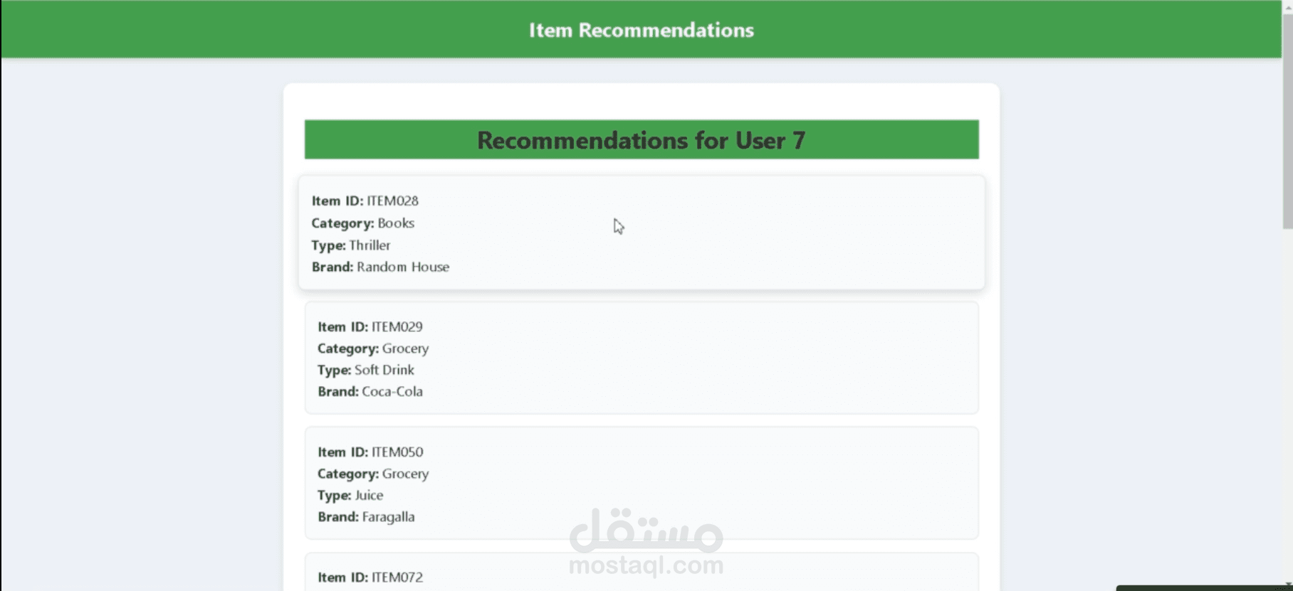 Recommendation System Using LightGCN