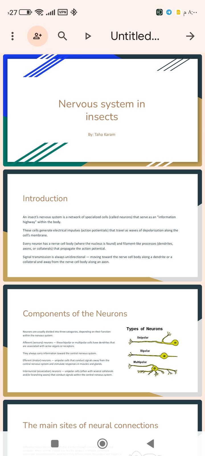 Nervous system in insects lecture