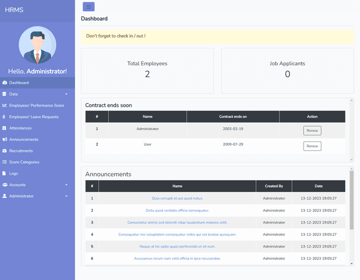 Human Resource Management System