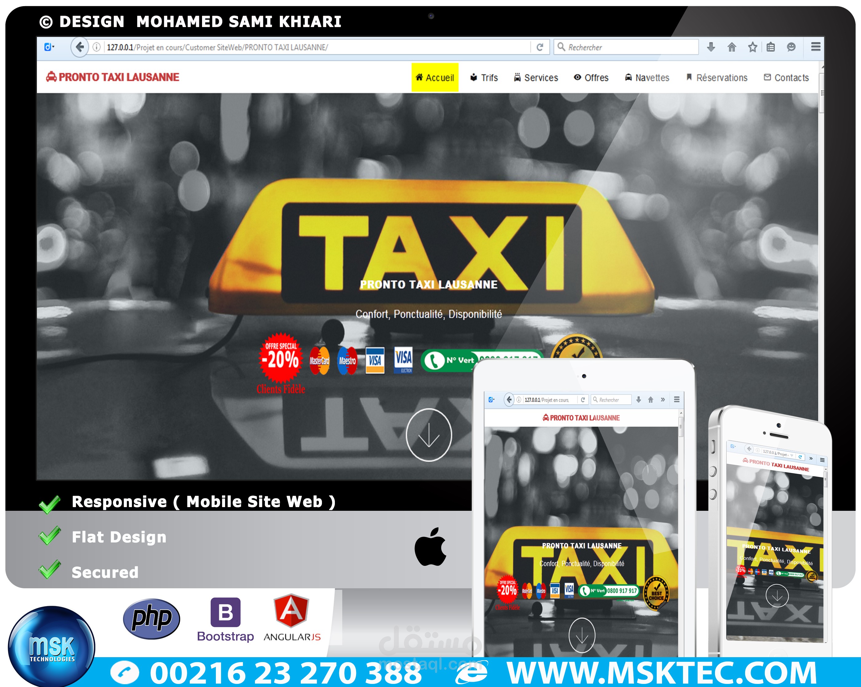 Pronto Taxi Lausanne Website