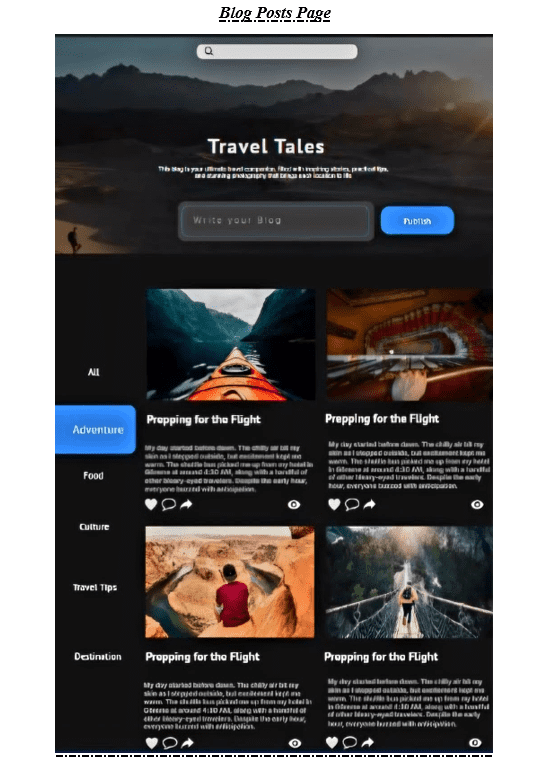 Team-Based Travel Blog Website