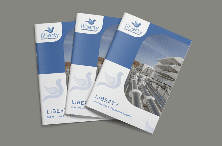 كتالوج منتجات عصري مبتكر  - Modern Liberty TRD Co, Logo And Catalog A4 Print