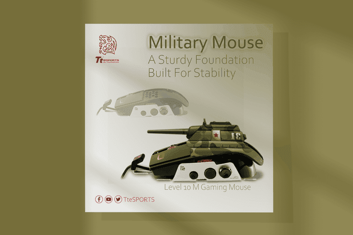 Social Media Post Design - Military Mouse Product For (Tt esports) Company