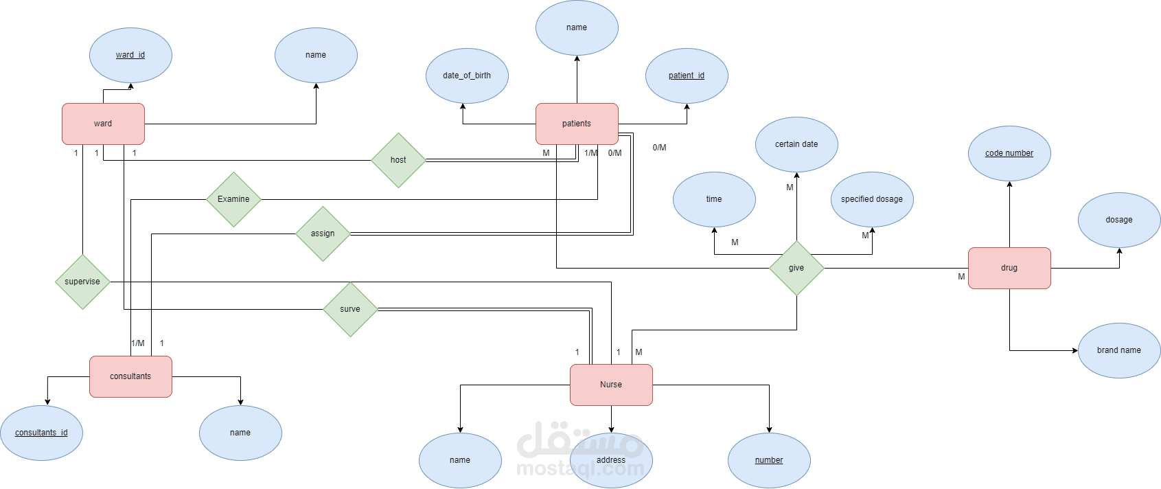 تصميم وانشاء جداول البيانات باستخدام SQL , ERD
