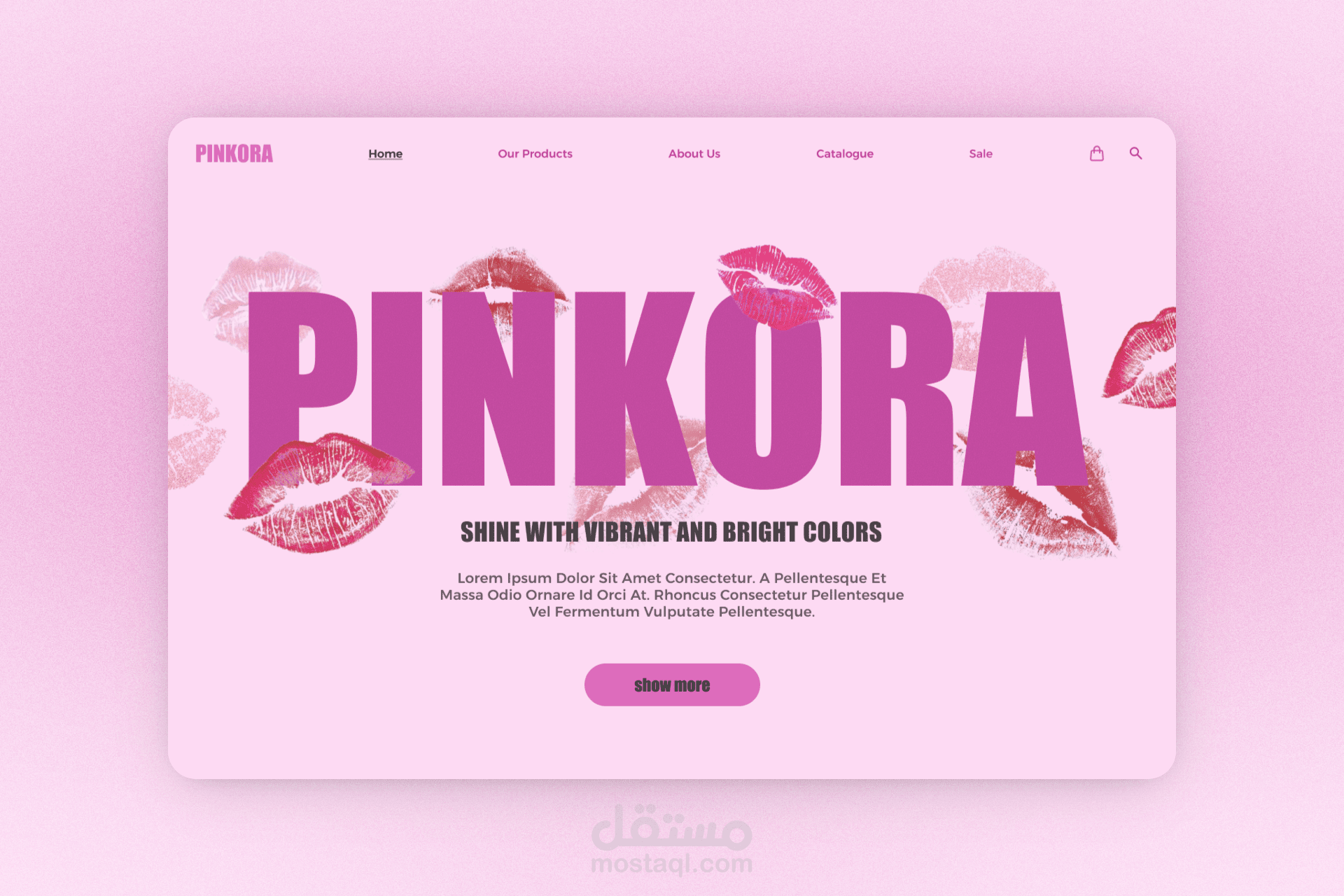 PINKORA - Makeup E-commerce Website