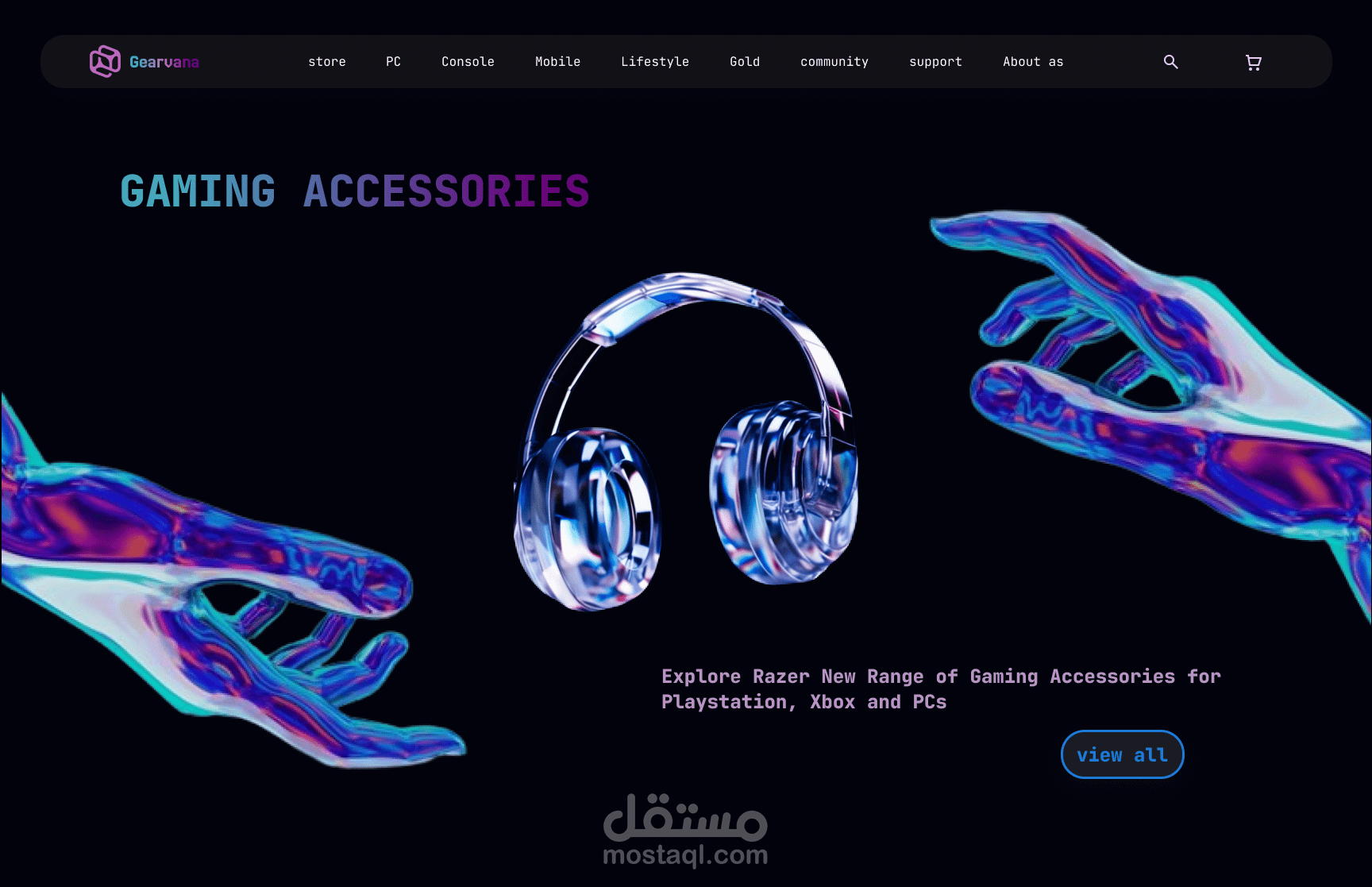 Gearvana | Gaming Accessories Landing page