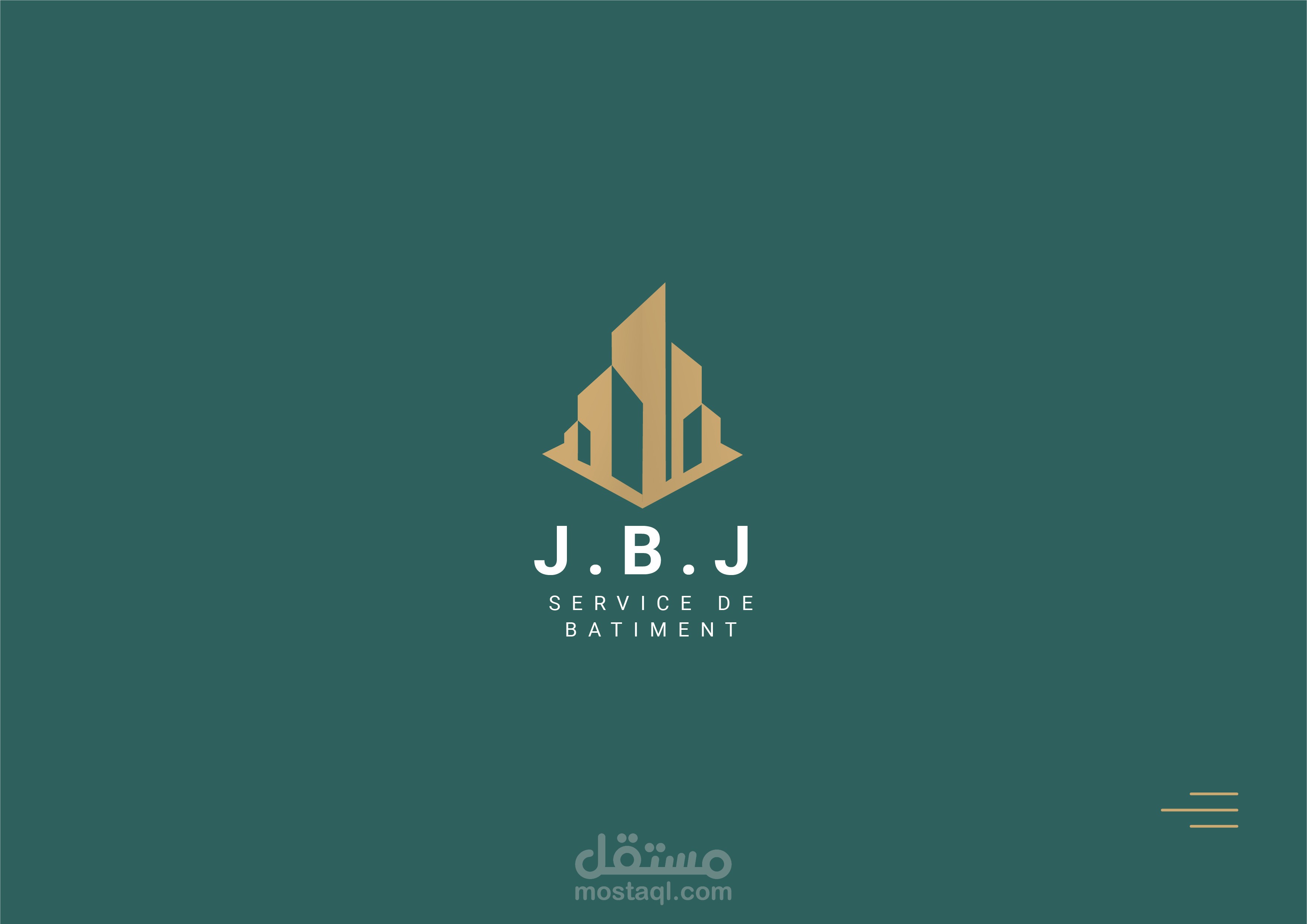 هوية بصرية لشركة بناء ( J.B.J )