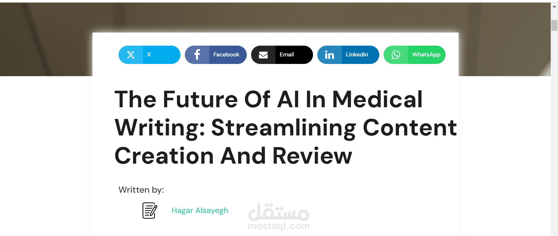 The Future Of AI In Medical Writing: Streamlining Content Creation And Review