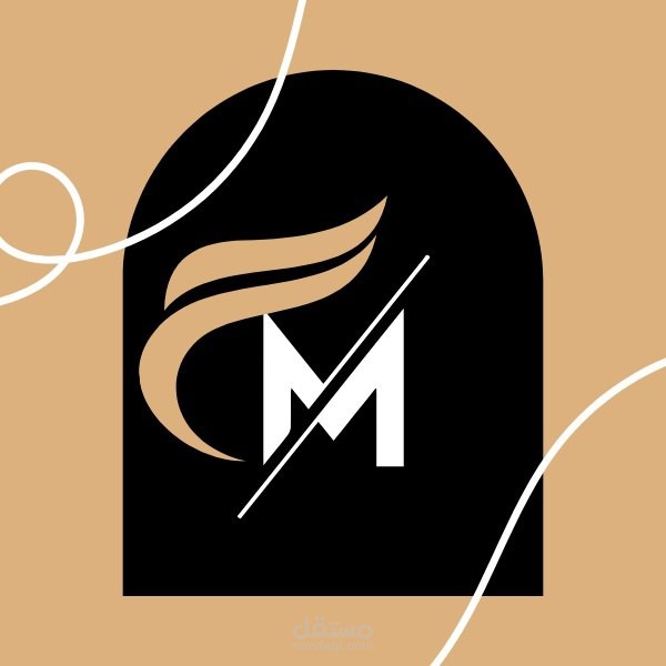 تصميم شعار احترافي "M".