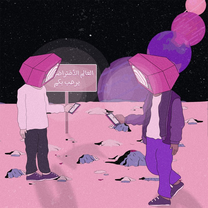 مشروع رسم pink planet