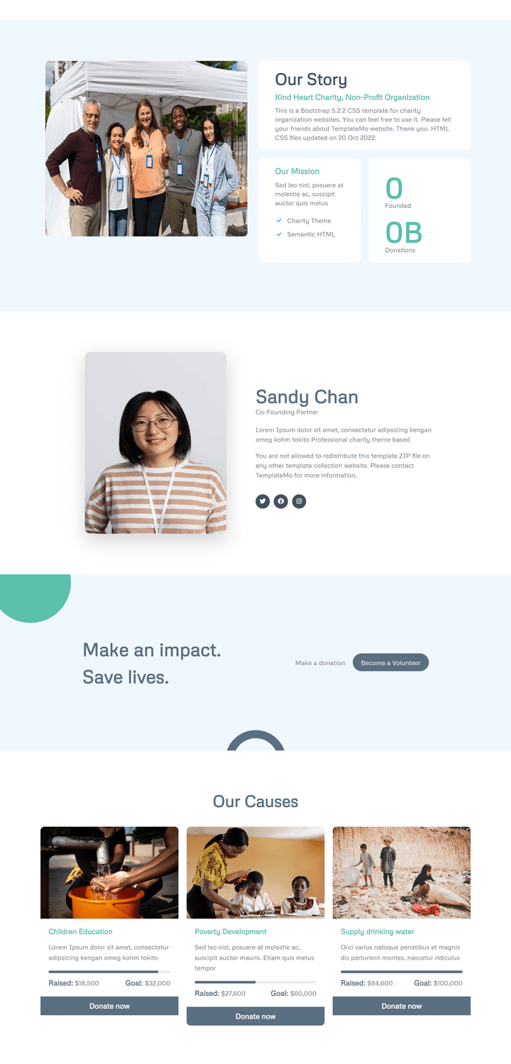 Kind Heart Charity Template