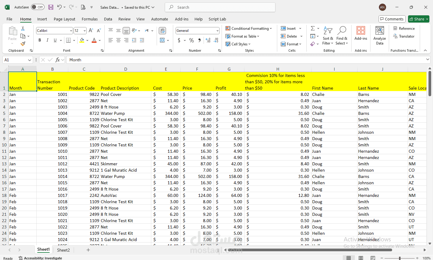 Sales Database