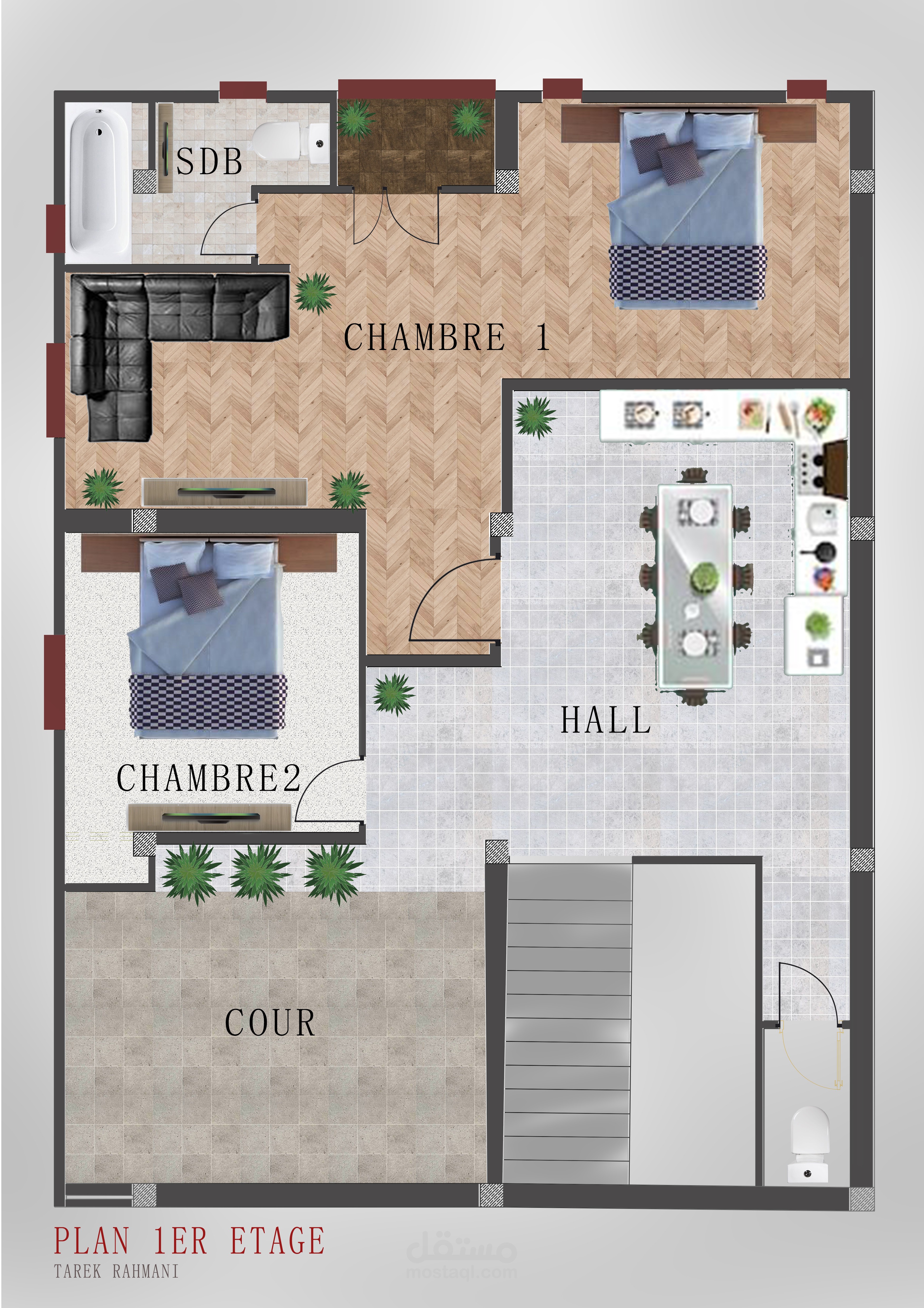 2D  plan render