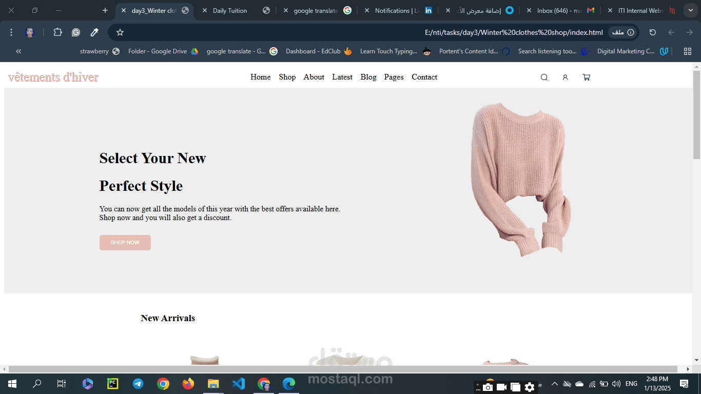Clothing E-commerce Website