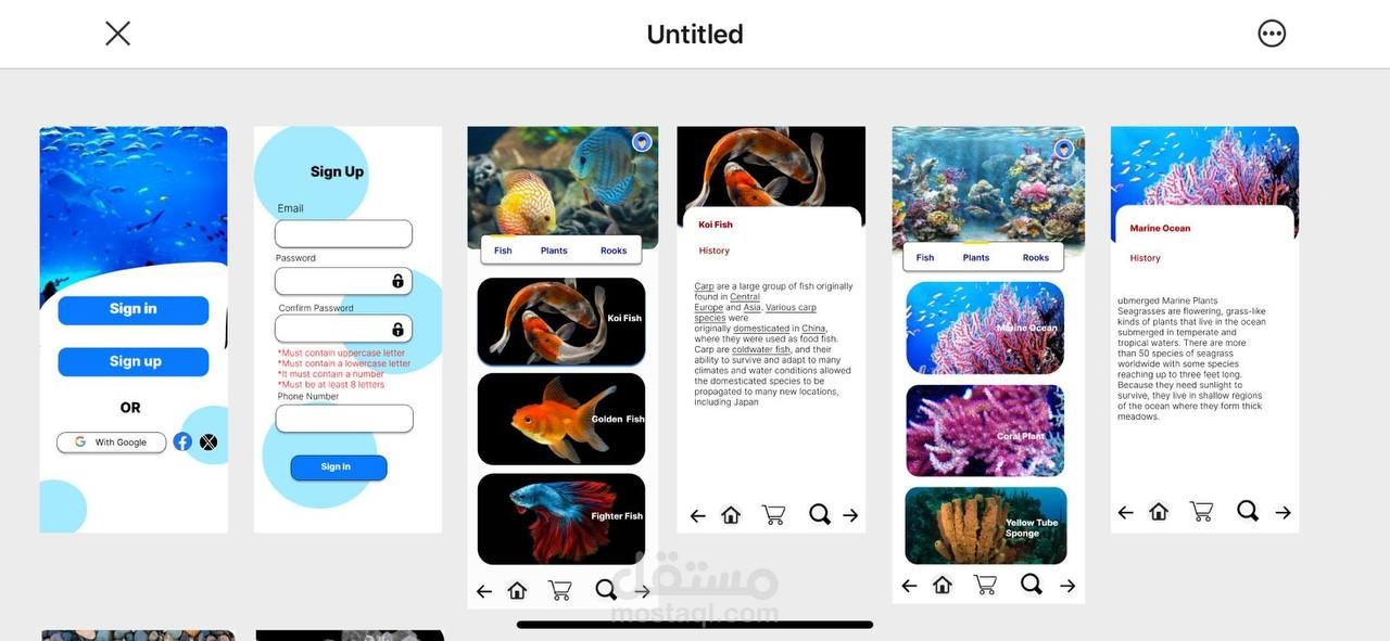 nteractive Underwater Exploration App Design