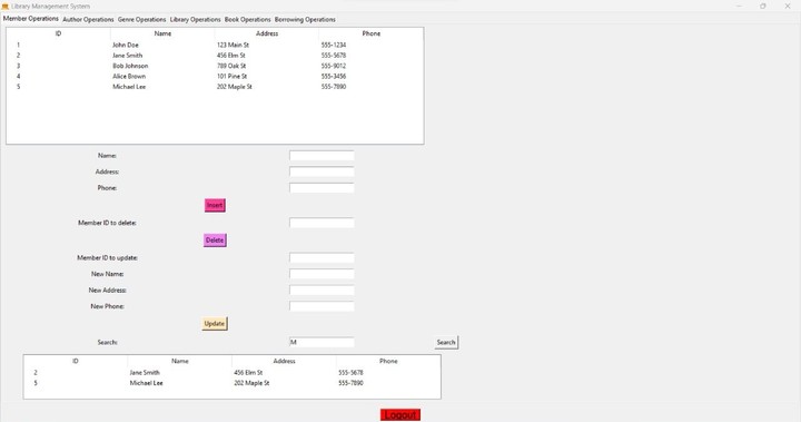 python gui and using data base