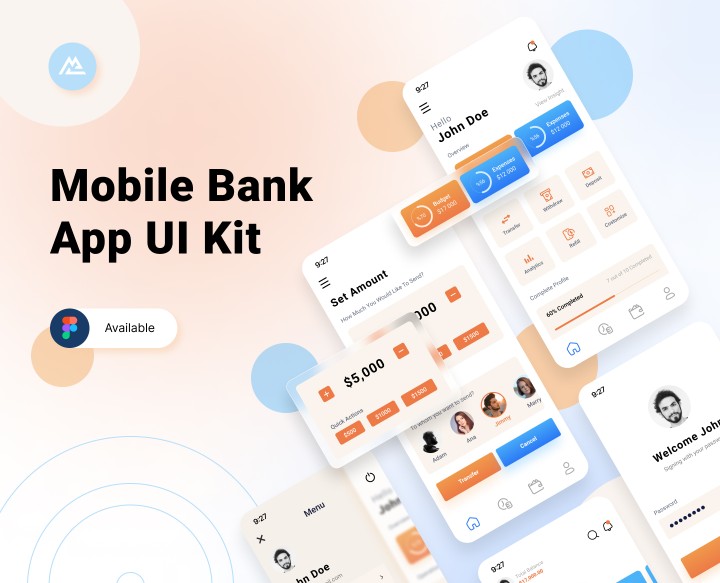 UI/UX لتطبيق بنكي