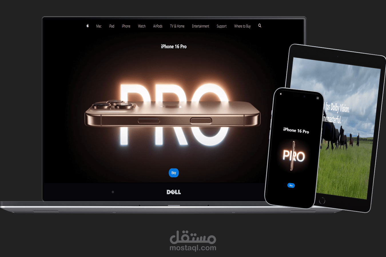 صفحة Apple iPhone 16 Pro Max – تدريب شخصي (Practice Project)