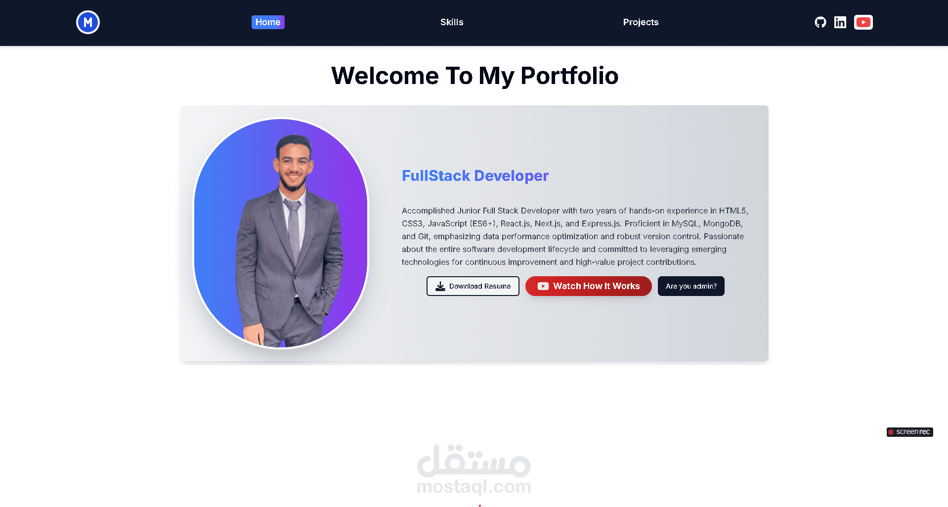 Portfolio Fullstack App