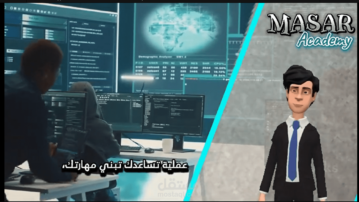 تصميم فيديو لقناة اكاديمية تعليمية