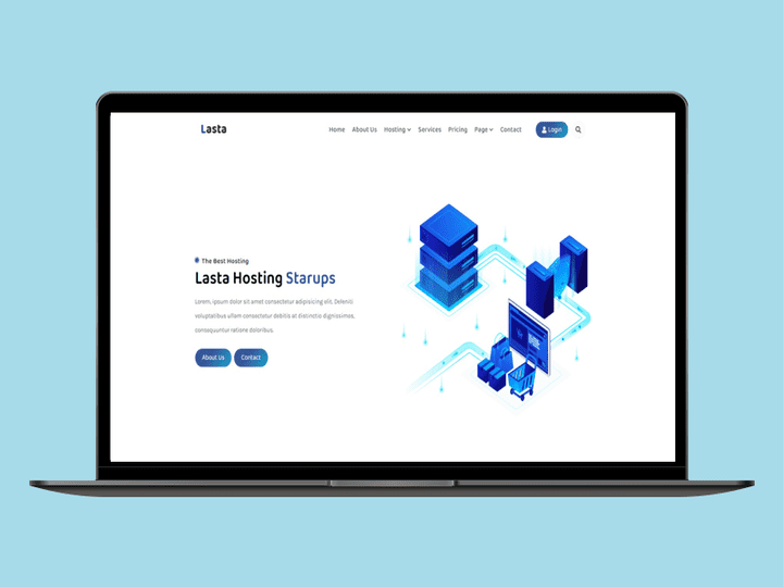 Lasta - Hosting Landing Page Template