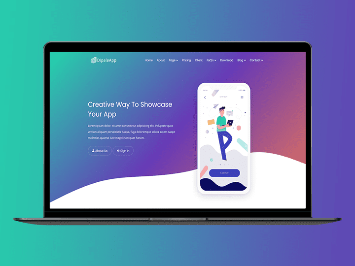 DipaleApp HTML Landing Page