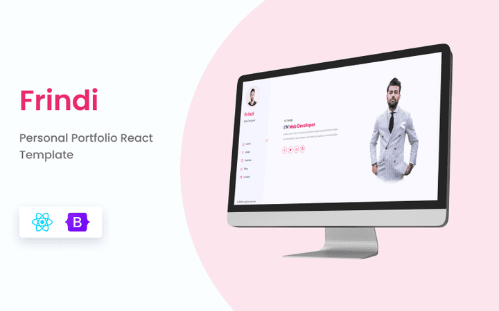 Frindi – Personal Portfolio React Template (templatemonster)